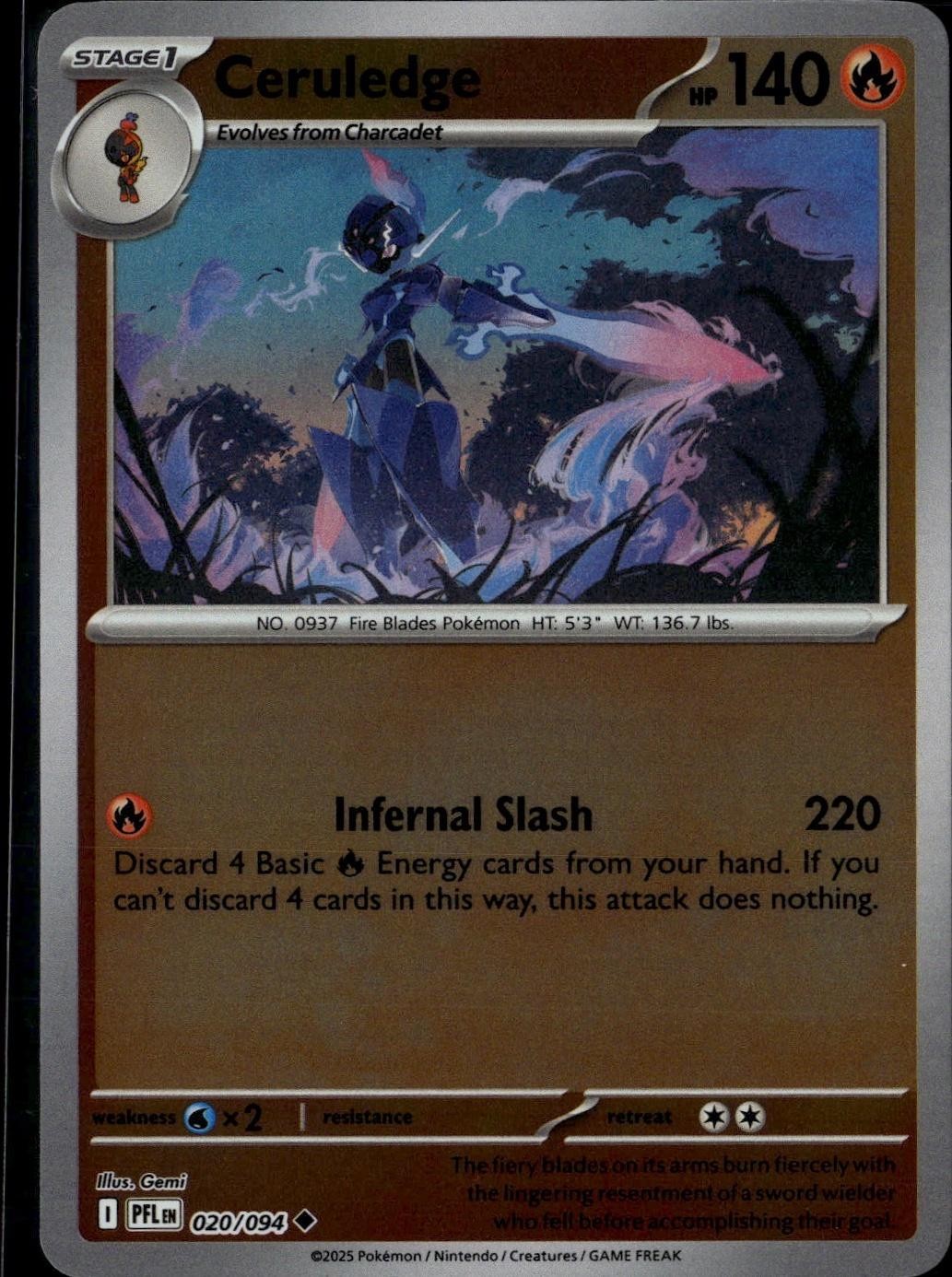 ME02: Phantasmal Flames #020/094 Ceruledge