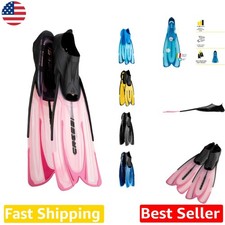 Agua Full Foot Pocket Fins - Pink, 37/38, Adult Snorkeling, Italian Quality