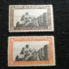 San Marino 1935 - MiNr. 208+210 , 12 Jahre Faschistische Partei San Marinos