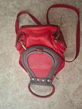 rucksack damen leder rot