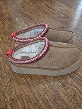 UGG Tazz Suede Platform Slippers Chestnut Women's Size 8
