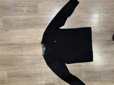 Polo Black Knit V-Neck Pullover Long Sleeve Sweater Men's XL