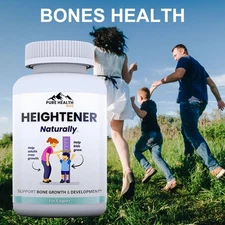 Heightener Natural Height Growth Supplement -Support Bone Health Formula-60 Caps