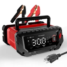 30 Amp Lithium Battery Charger, 6V 12V 24V Lifepo4, Lead-Acid Smart Car Chargers