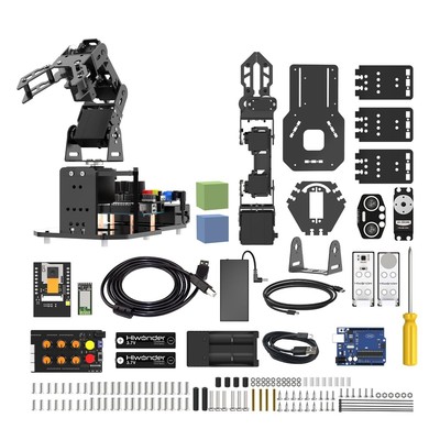 Robotic Arm with Arduino UNO, 5DOF/Axis AI Smart Robot Arm Open Source STEM E...