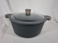 D&W Deane & White 10.3 Qt. 12.5” Inch Stock Pot w/ Lid Cookware Black