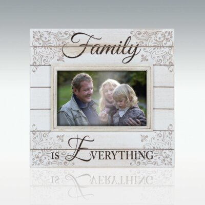Malden International Designs Sun Washed Words Family Distressed Cream Frame, 4x6