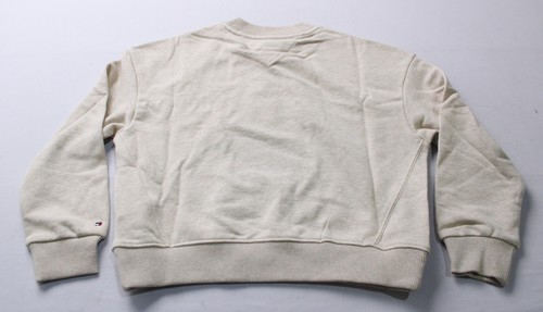 Tommy Hilfiger Kid's Tommy Foil Dot Sweatshirt CG2 Heathered Oat Size 10 NWT - Picture 4 of 5