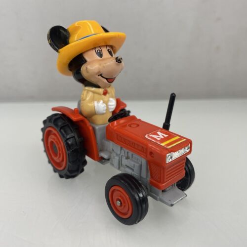 Tomy Walt Disney Myszka Miki Ciągnik Zabawka Pojazd Samochód Farm Made in Japan - Zdjęcie 1 z 15