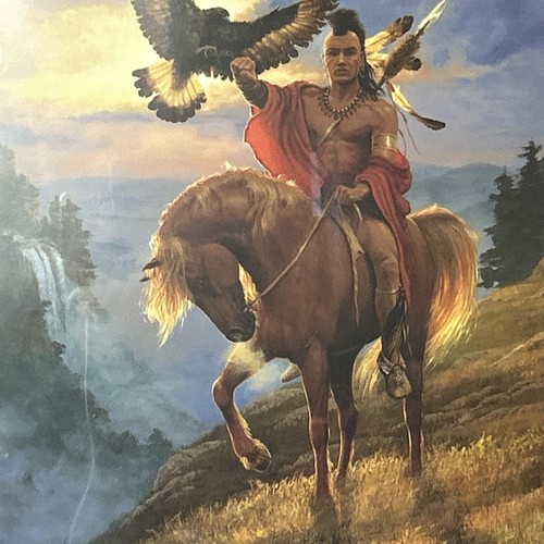 Vintage Print by Hermon Adams 'Wabun, The East Wind' #255/750 ~ Signed & Framed - Picture 15 of 20