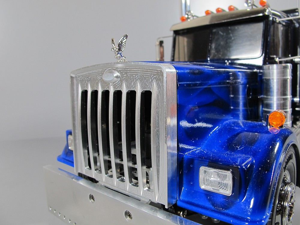 1/14 Tamiya R/C King Grand Hauler Aluminum Hood Grill & Eagle Ornament  