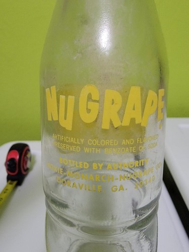 Rare Vintage Antique Soda Pop Glass Bottle Nugrape Nu Grape Doraville Georgia - Picture 6 of 7
