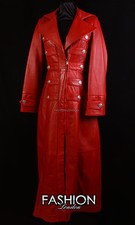 Heritage Ladies Long Coat Red Edwardian Victorian Military Style Fulllength Coat