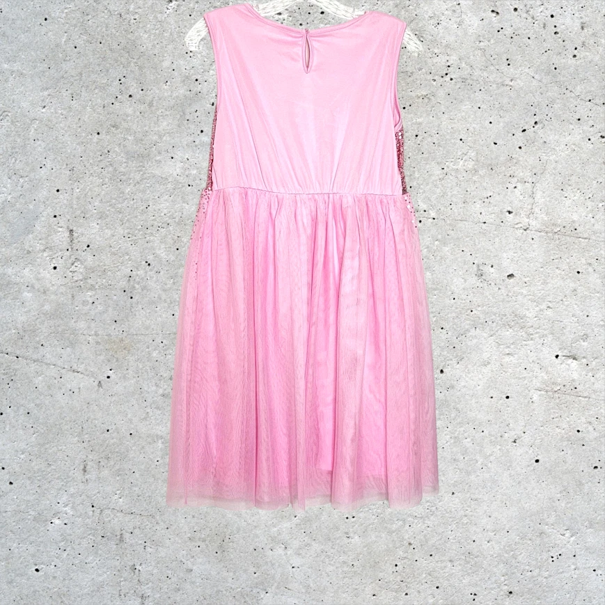 Vestido tutú de tul Wonder Nation para niñas sin mangas cuello redondo lentejuelas talla XL Plus Foto 2 de 4