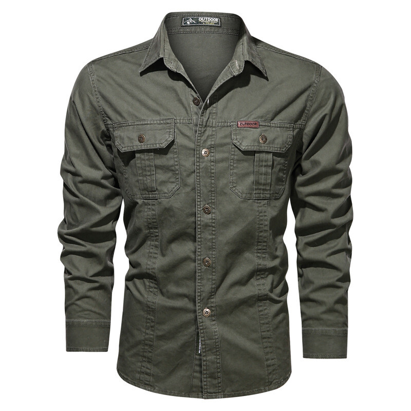 military style dress shirts Black Military Style Shirt