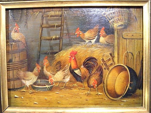 Choice of 3 Framed Vintage Barnyard Rooster & Chicken Prints on Board - Picture 23 of 25