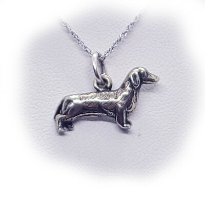 Halskette Dackel Wiener Hund Sterlingsilber