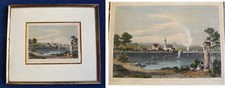 Gerahmter Biedermeier kolorierter Stich von W...