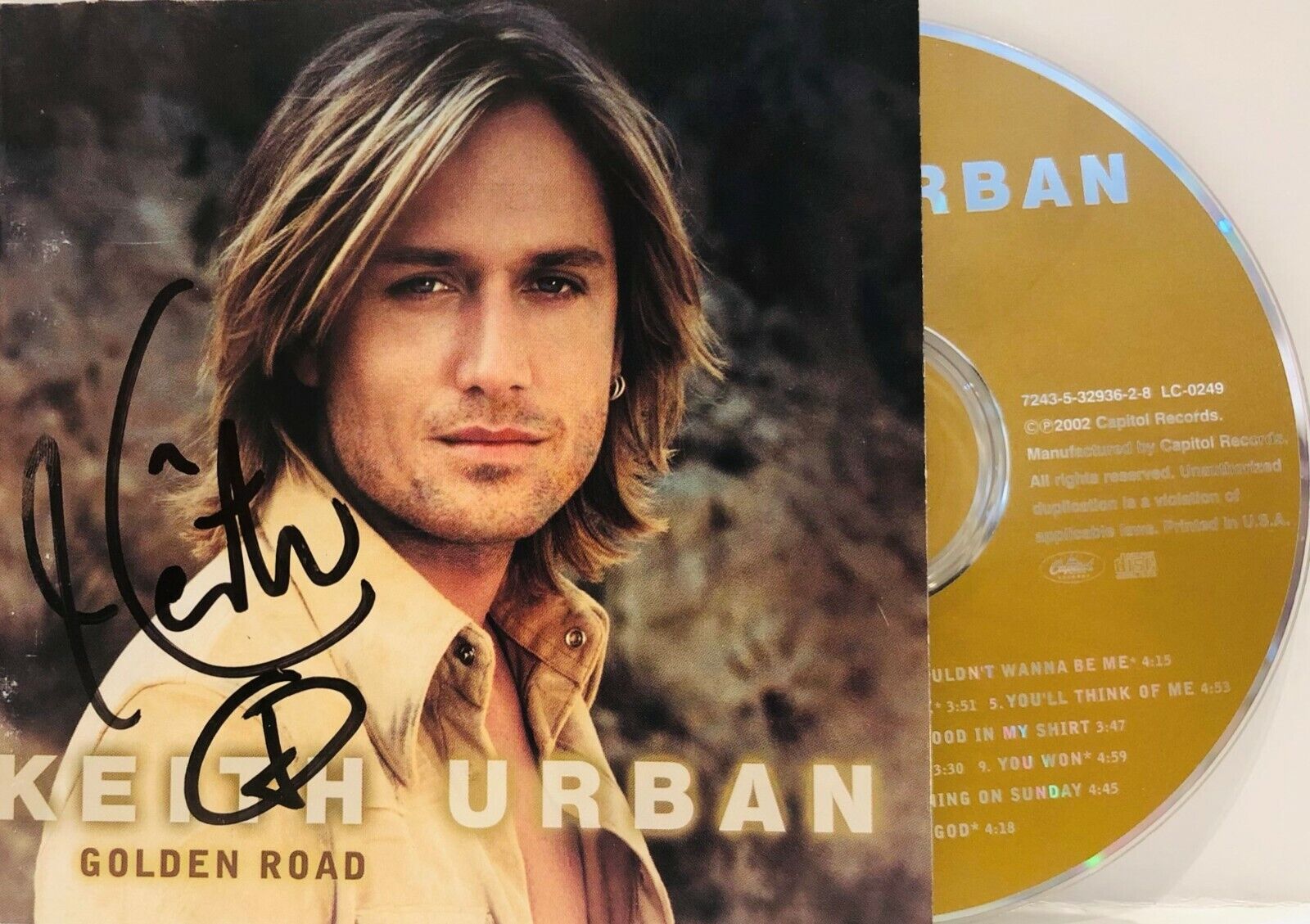 KEITH URBAN Signed Autograph CD Cover Insert 