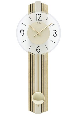 AMS Moderne Wanduhr Mit Quartzwerk – 50 Cm Großer Zeiger, Batteriebetrieben & Leise