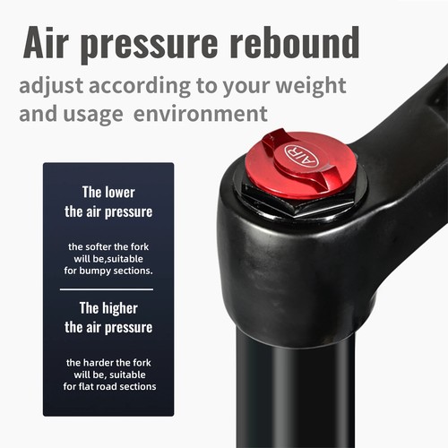 20/24er Mountain Bike Suspension Oil Gas Fork Travel 100/120/140mm Shoulder Lock - Picture 5 of 32