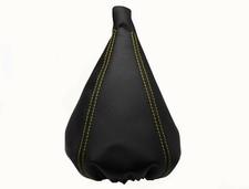 Gelb Faden Echtleder Schaltmanschette Schaltsack Für SAAB 93 9-3 1998-2003