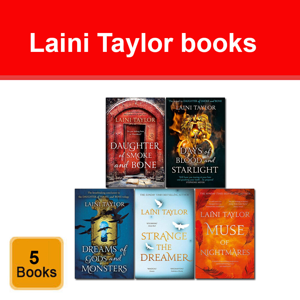 Daughter of Smoke and Bone Trilogy & Strange the Dreamer 5 Books by Laini Taylor