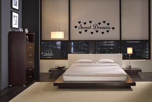 Sweet Dreams Vinyl Decal Wall Art Bedroom Decor Home Lettering Girls Hearts Ebay