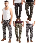 Mens Army Cargo Combat Camouflage Trouser 100%Cotton Pant Straight Leg Work wear