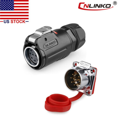 CNLINKO 10 Pin Power Connector Female Plug & Male Socket Waterproof Heavy Duty