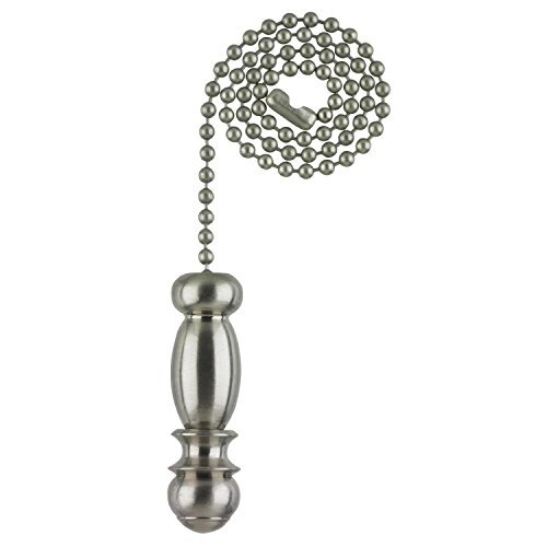 7710300 Lighting Pendant Pull Chain Brushed Nickel White