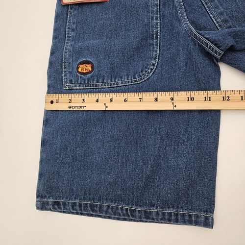 Y2K Route 66 Wide Leg Jorts Jean Shorts Boys Youth Size 14 Denim Vintage NEW NWT - Picture 22 of 23