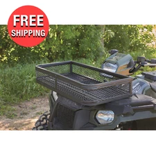 ATV Front Basket Universal UTV Rear Cargo Storage Steel Box Powder-Coated Finish