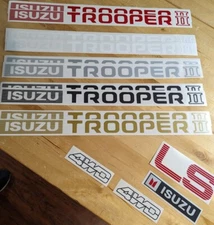 1986 Trooper II decal set, 1st generation, all 5 original colors available