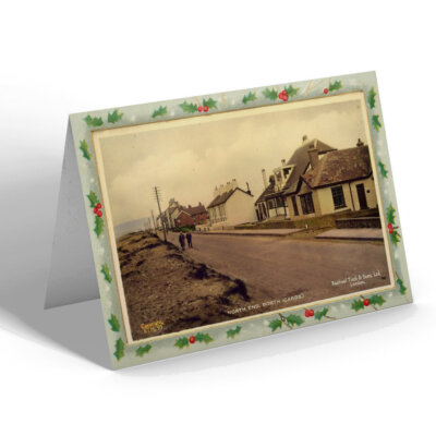 WEIHNACHTSKARTE Vintage Wales - North End. Borth (Karten.) (ac)