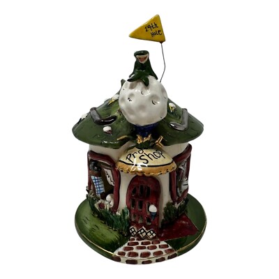 2003 Blue Sky Clayworks Pro Golf Shop The 19th Hole Tealight Holder Goldminc