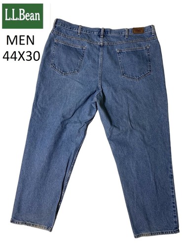 LL Bean Mens Relaxed Fit Blue Jeans 