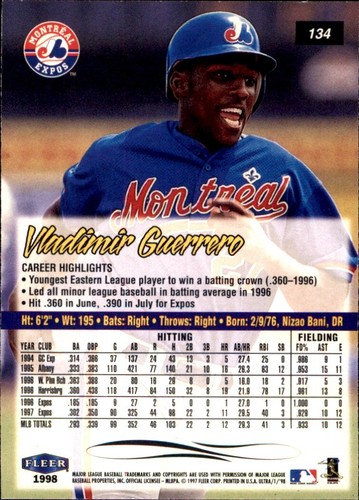 Vladimir Guerrero ⚾ Collection MLB AU CHOIX 1996 - 1999 EXPOSITIONS DE MONTRÉAL ⚾ SÉNATEUR - Photo 137 sur 203