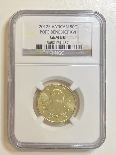 2012 R Vatican 50C Pope Benedict XVI NGC GEM BU