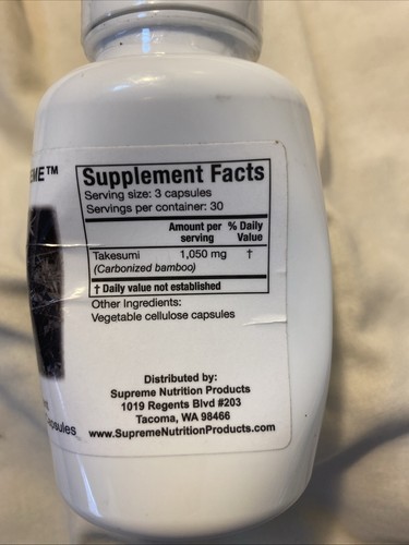 Takesumi Supreme Caps By Supreme Nutrition. Carbonized Bamboo. Detox Exp 05/26 - Picture 2 of 3