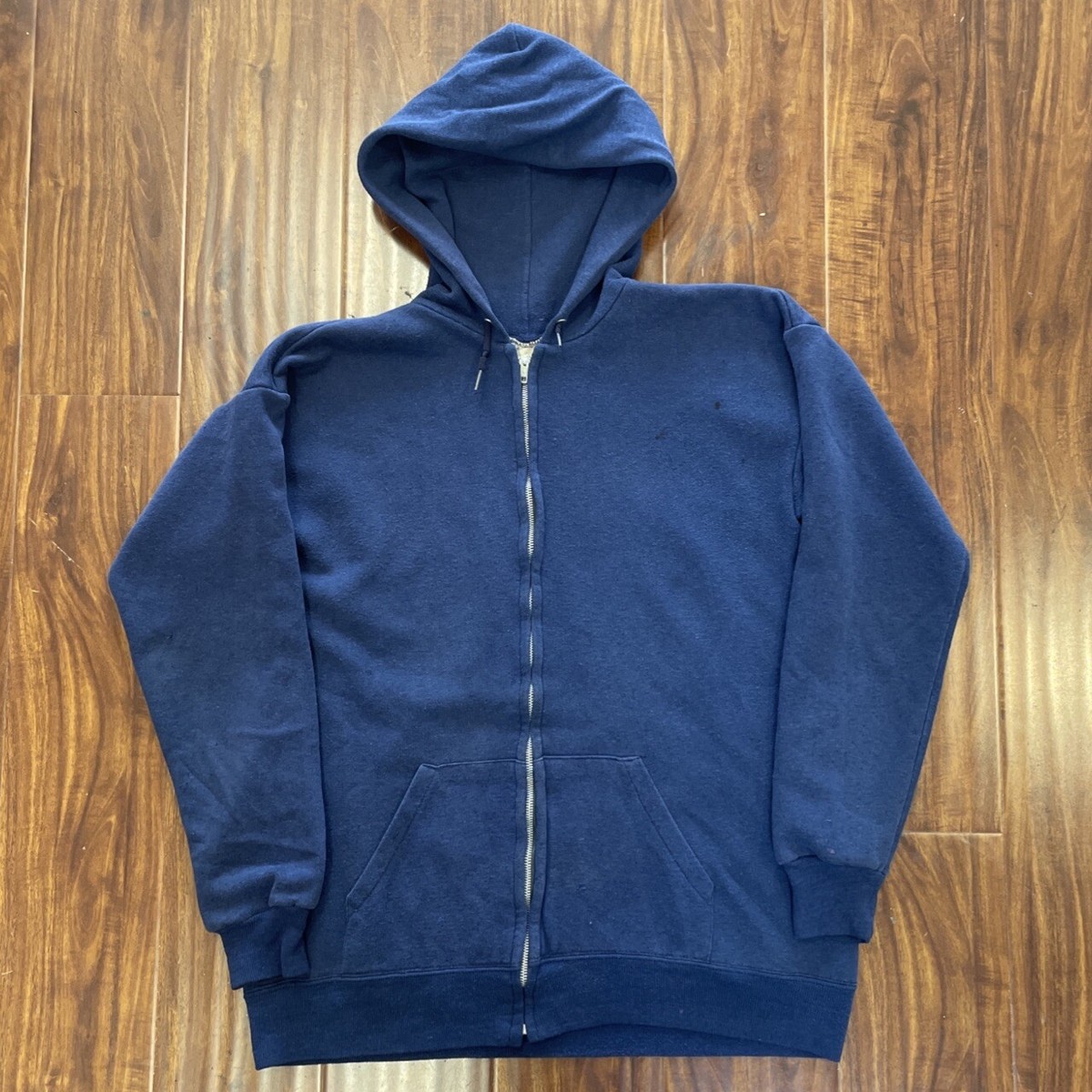 True Vintage 70s Thermal Lined Hoodie Large Made In USA Blue True Vintage 70s Thermal Lined Hoodie Large Made In USA Blue