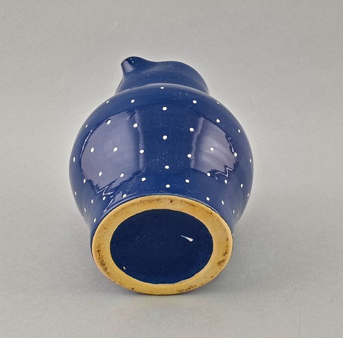 9145131-d Großer Schenkkrug Kanne Bürgel Keramik blauweiß Engobe vintage H 20 cm - Bild 3 von 3