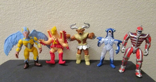 Vintage 5 Power Rangers Evil Space Aliens Action Figures Lord Zed Pete Picketer