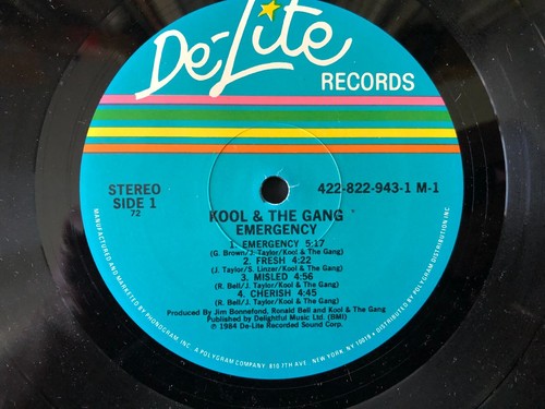 Kool & The Gang EMERGENCY Original 1984 De-Lite VG++/VG++ Cherish / Fresh - Picture 2 of 5