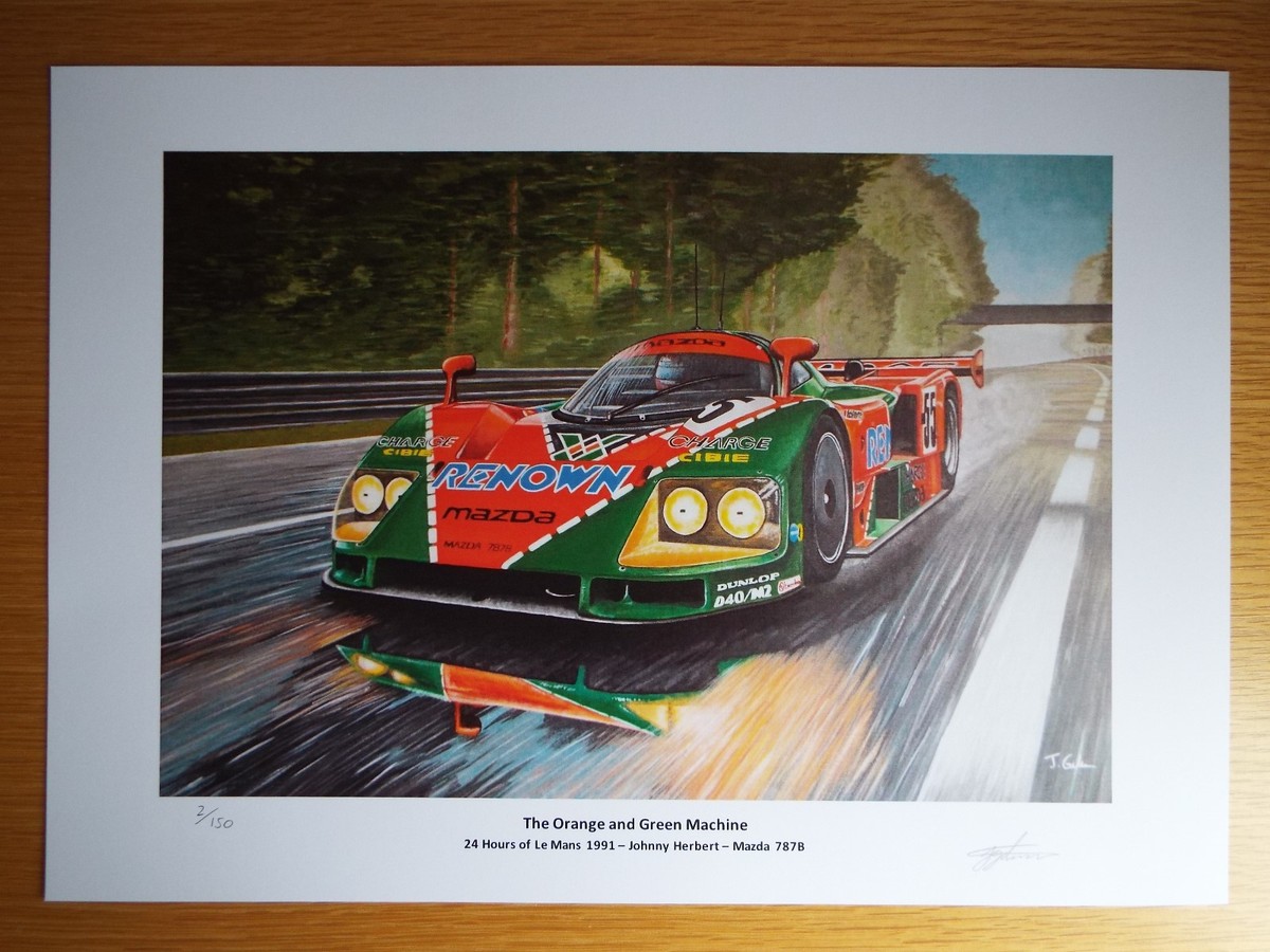 Limited Edition Mazda 787B 24 hours of Lemans Artwork Print A3 | eBay