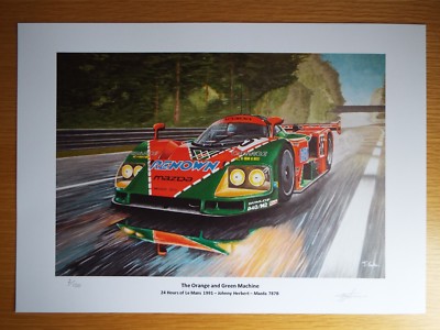 Limited Edition Mazda 787B 24 hours of Lemans Artwork Print A3 | eBay