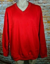 BNWT Mens Sz 3XL Ladies Sz 24 LW Reid Jones Red Fleecy Pullover V Neck Jumper