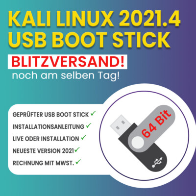 Kali Linux 2021.4 Live / Installation! 64 Bit! USB Betriebssystem! Blitzversand