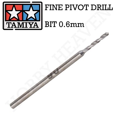 Tamiya Feinschwenkbohrer 0,6 mm Schaft 1 mm 1. Klasse schneller Versand 74127