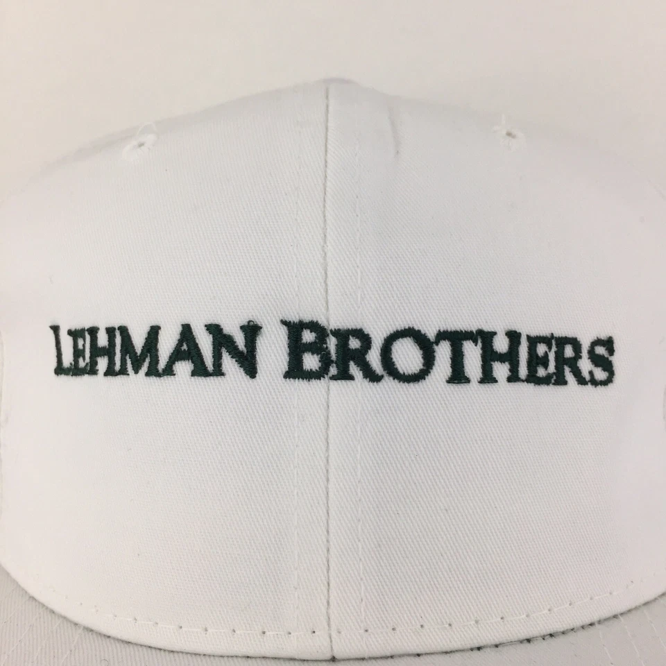 De Colección Lehman Brothers Sombrero Deletrear Escritura Logo Snap Back Gorra de Béisbol Ajustable Foto 2 de 4